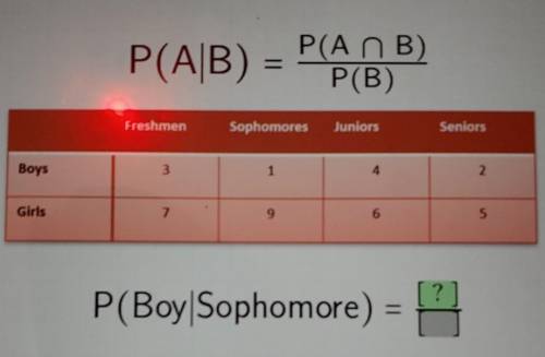 P(A|B) = P (A n B)

------------ P ( B )THE ANSWER IS NOT 2/7!​