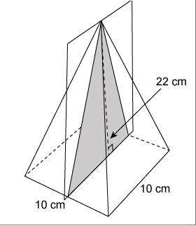 A slice is made parallel to the base of a square pyramid.

a) What is the shape of the resulting t