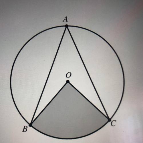 1. Given circle O, if m_BAC = 56° and OC = 12 centimeters.

Determine the approximate area of sect