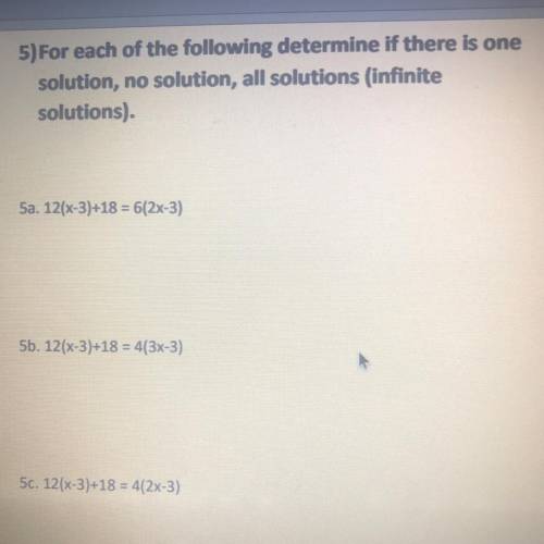 I need to find if there is one solution, no solutions, all solutions (infinite solutions)