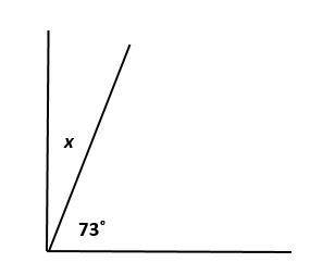 These are complementary angles. Find the angle value of x

Question 2 options:
A. 30°
B. 17°
C. 73