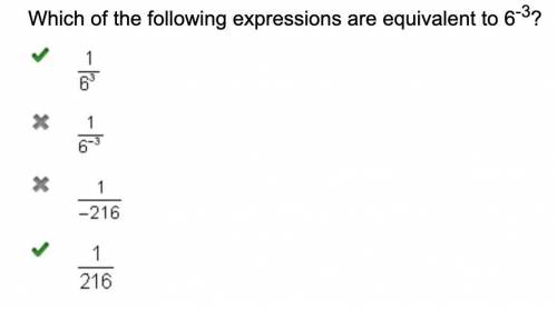Which of the following expressions are equivalent to 6-3?