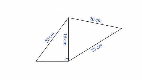 Solve for the area using heron´s formula