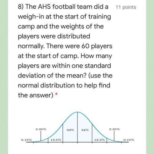 PLEASE HELP! The AHS football team did a weigh-in at the start of training camp and the weights of