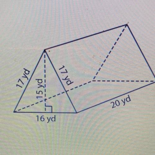 PLEASE HELPPP!!!

Consider the triangular prism. Which TWO statements are correct when calculating
