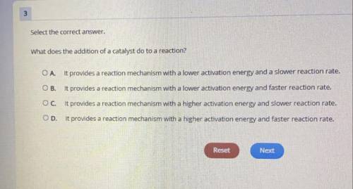 What does the addition of a catalyst do to a reaction?