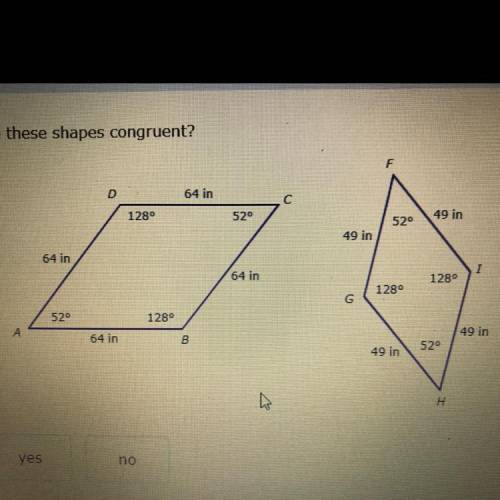 Are these shapes congruent?