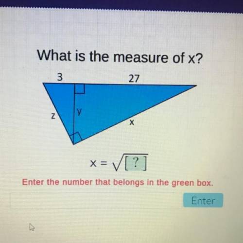 What is the measure of x? Please help!