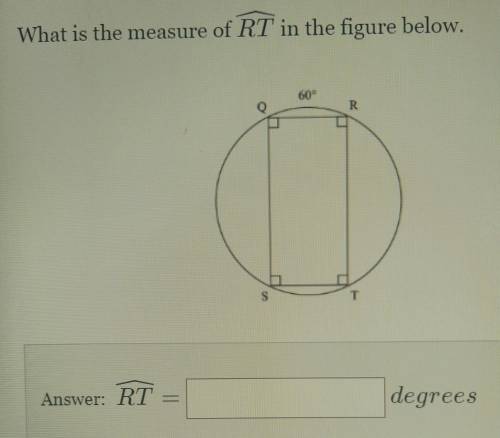 What is the measure of RT in the figure below​