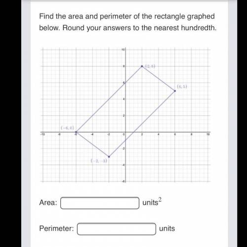 Find the area and perimeter of a rectangle