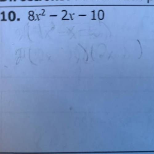 can someone answer this for me using the slide method for factoring? This one requires finding the