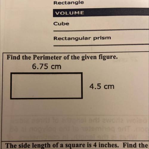 Find the perimeter of the given figure, help please!
