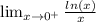 \lim_{x \to \00^+} \frac{ln(x)}{x}