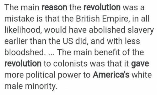 Reasons why the American revolution was not successful
