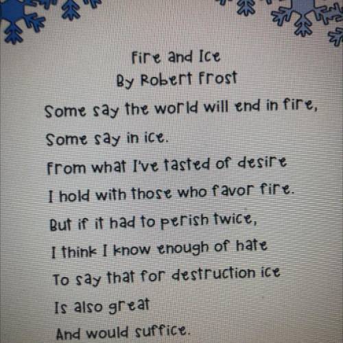 List some synonyms that you think frost might have had in mind other than “desire”
