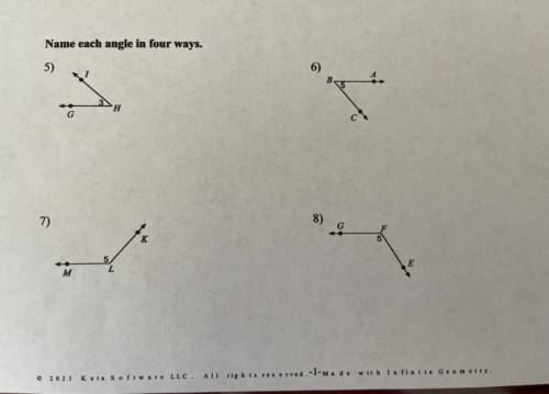 Name each angle in four ways