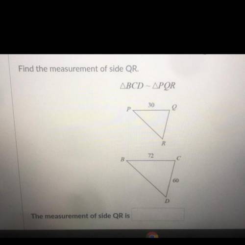 Find the measurement of side QR.