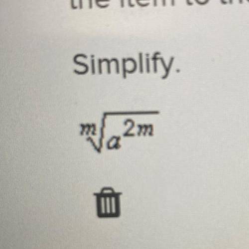 Simplify. This answer
m a^2m