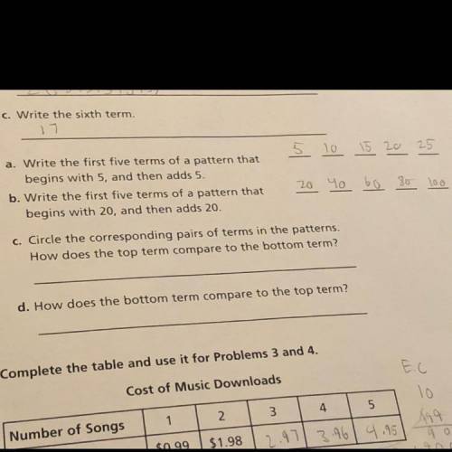 I need help on c and s please.