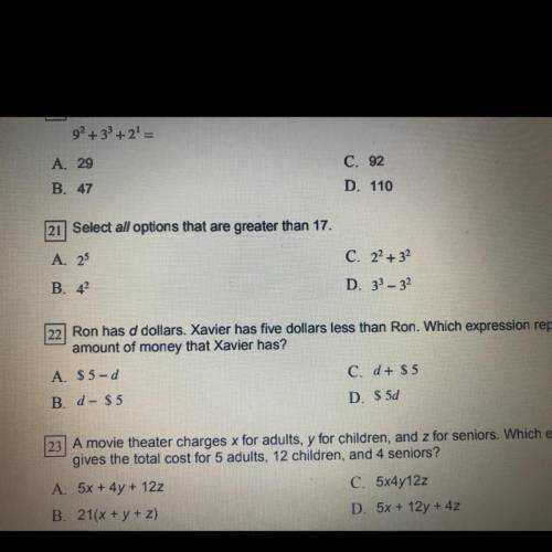 Can you help on question 22?!