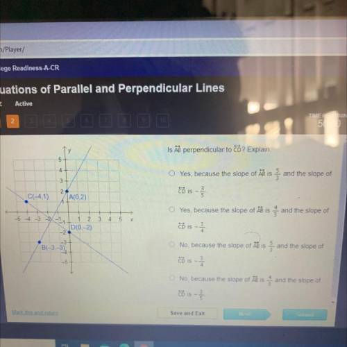 Is AB perpendicular to CD? Explain