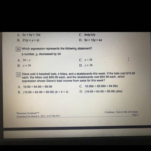 Can y’all help me on question 25