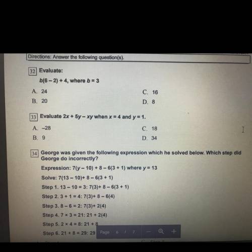Can y’all help me on question 33?!