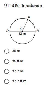 Could you please help me with finding the circumference? An explanation to go with it would be grea