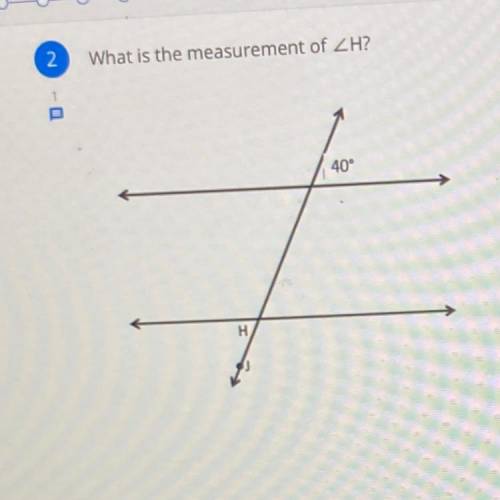 What is the measurement of angle h