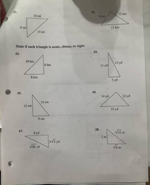 Geometry Help! It’s about triangles inequalities and Pythagorean theorem. WILL GIVE BRAINLIEST. PLE