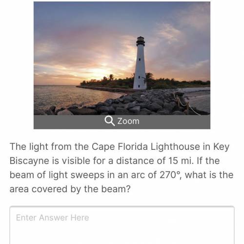 The light from the Cape Florida Lighthouse in Key Biscayne is visible for a distance of 15 mi. If t