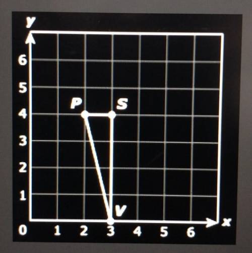 4. Triangle PSV is shown on the coordinate grid. The coordinates of each vertex of the triangle are