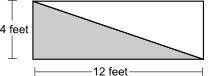 Which equation can be used to calculate the area of the shaded triangle in the figure below?

A re