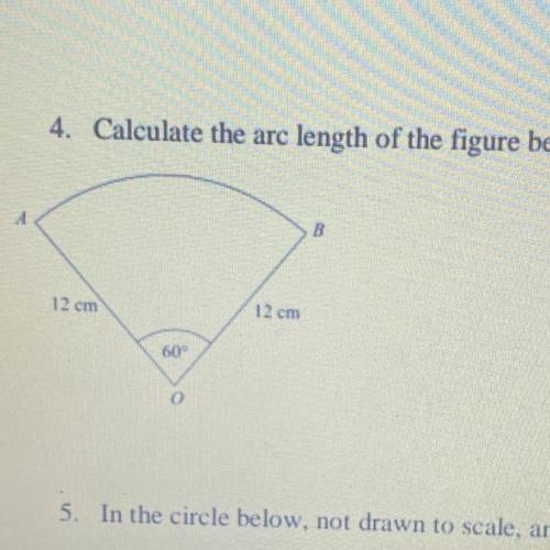 4. Calculate the arc length of the figure below: