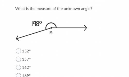What is the measure of the unknown angle?