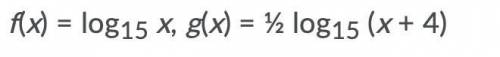Given the two functions, which statement is true?

(function is in picture)
A) g(x) is stretched v