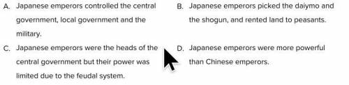 Which statement best describes the rule of Japanese emperors?ILL GIVE BRAINLIEST