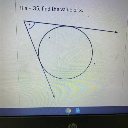 If a=35, find the value of X.