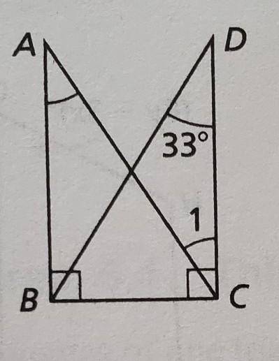 Find measure of angle 1. ​