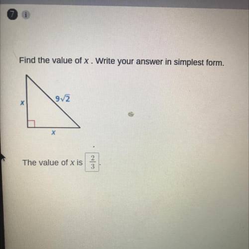 What’s the value of x