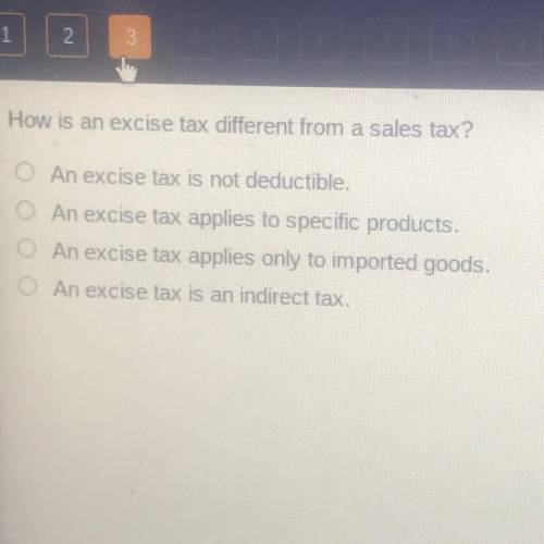 How is an excise tax different from a sales tax?