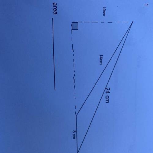 Math Fined the area of the triangle