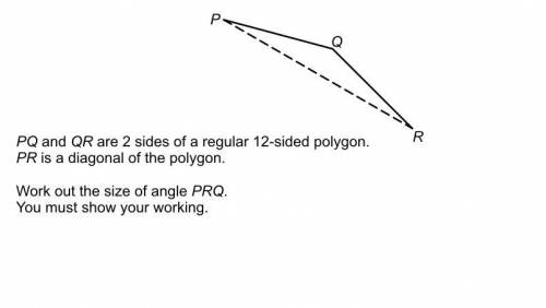 PQ and QR are 2 sides of a regular 12-sided polygon.