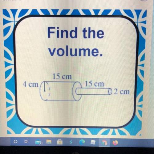Find the volume question: Can someone please help me with this? I have posted the picture of the pr