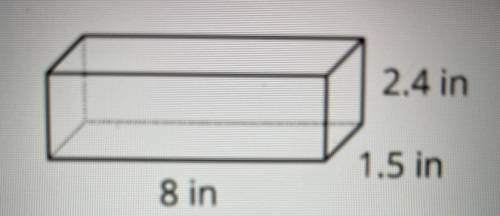5. Here is a rectangular prism.

a. What is the surface area of the prism?
b. What is the volume o