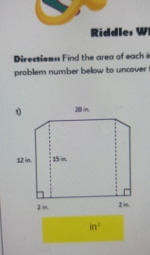 Find the area of the shape​