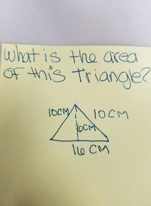 What is the area of this triangle?​