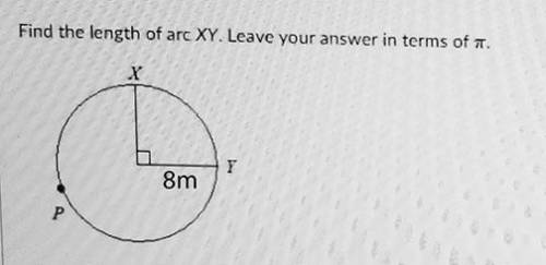 Find the length of arc XY.