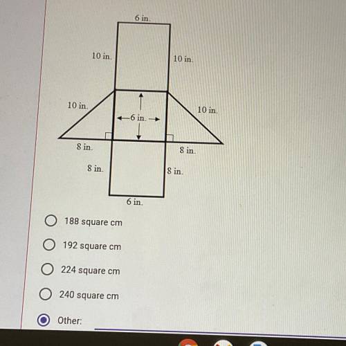 What is the surface area of this right triangular prism?