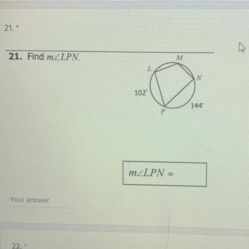 I need help finding the angle measure of LPN